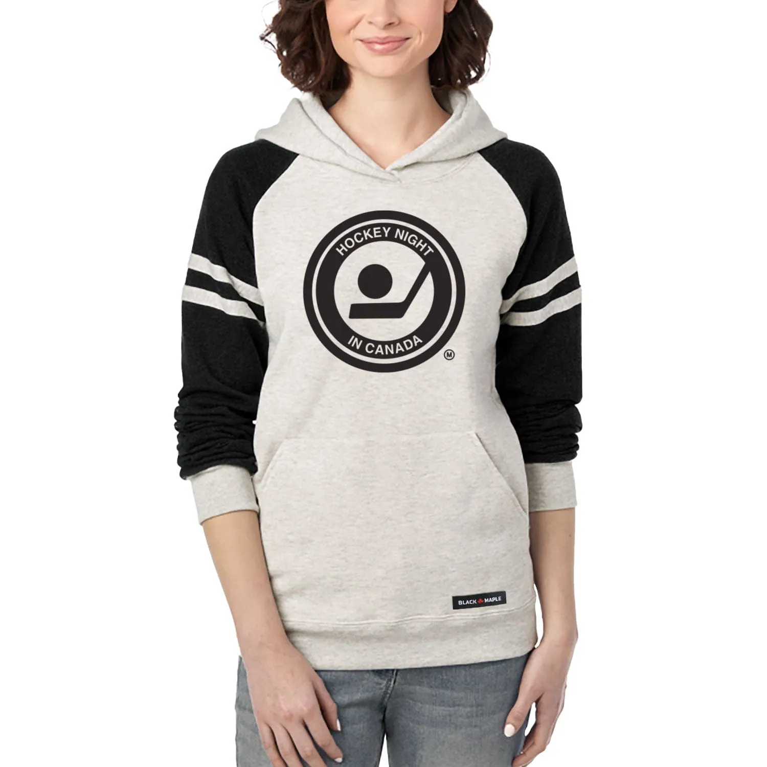 Retro Hockey Night in Canada Varsity Hooded Sweatshirt sold by Black Maple Trading product image thumbnail 3