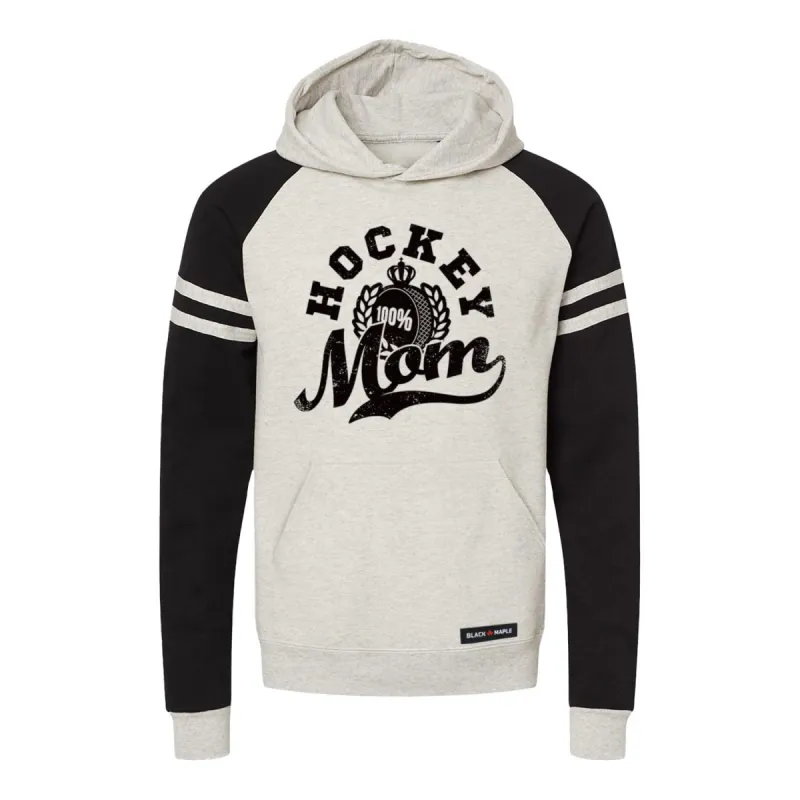 Hockey Mom Varsity Hooded Sweatshirt sold by Black Maple Trading