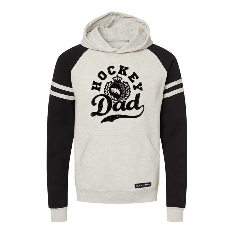 Hockey Dad Varsity Hooded Sweatshirt sold by Black Maple Trading