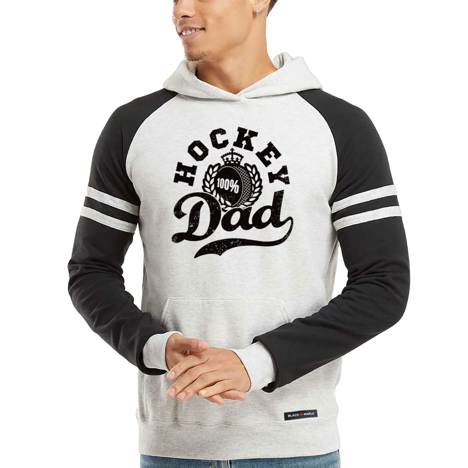 Hockey Dad Varsity Hooded Sweatshirt sold by Black Maple Trading product image thumbnail 2