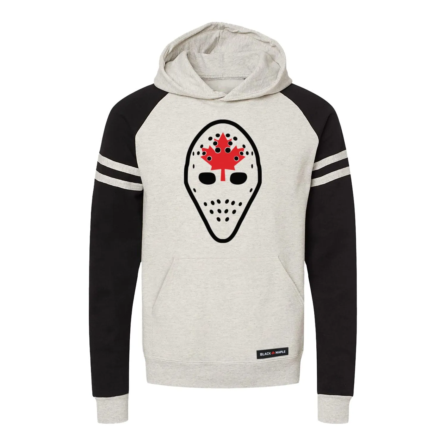 Hockey Canada Goalie Mask Varsity Hooded Sweatshirt sold by Black Maple Trading