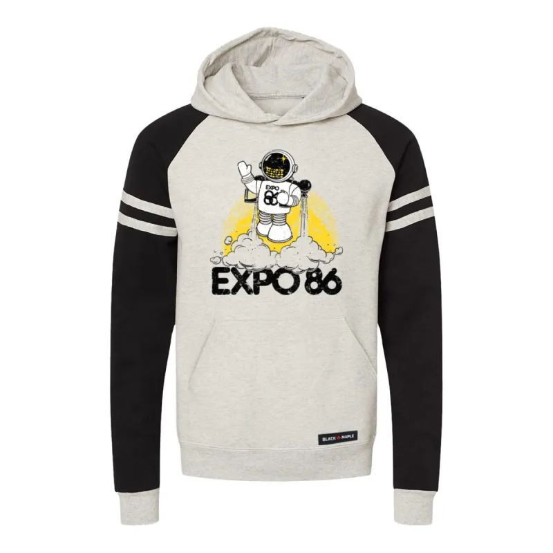 Expo 86 Ernie Jetpack Varsity Hooded Sweatshirt sold by Black Maple Trading