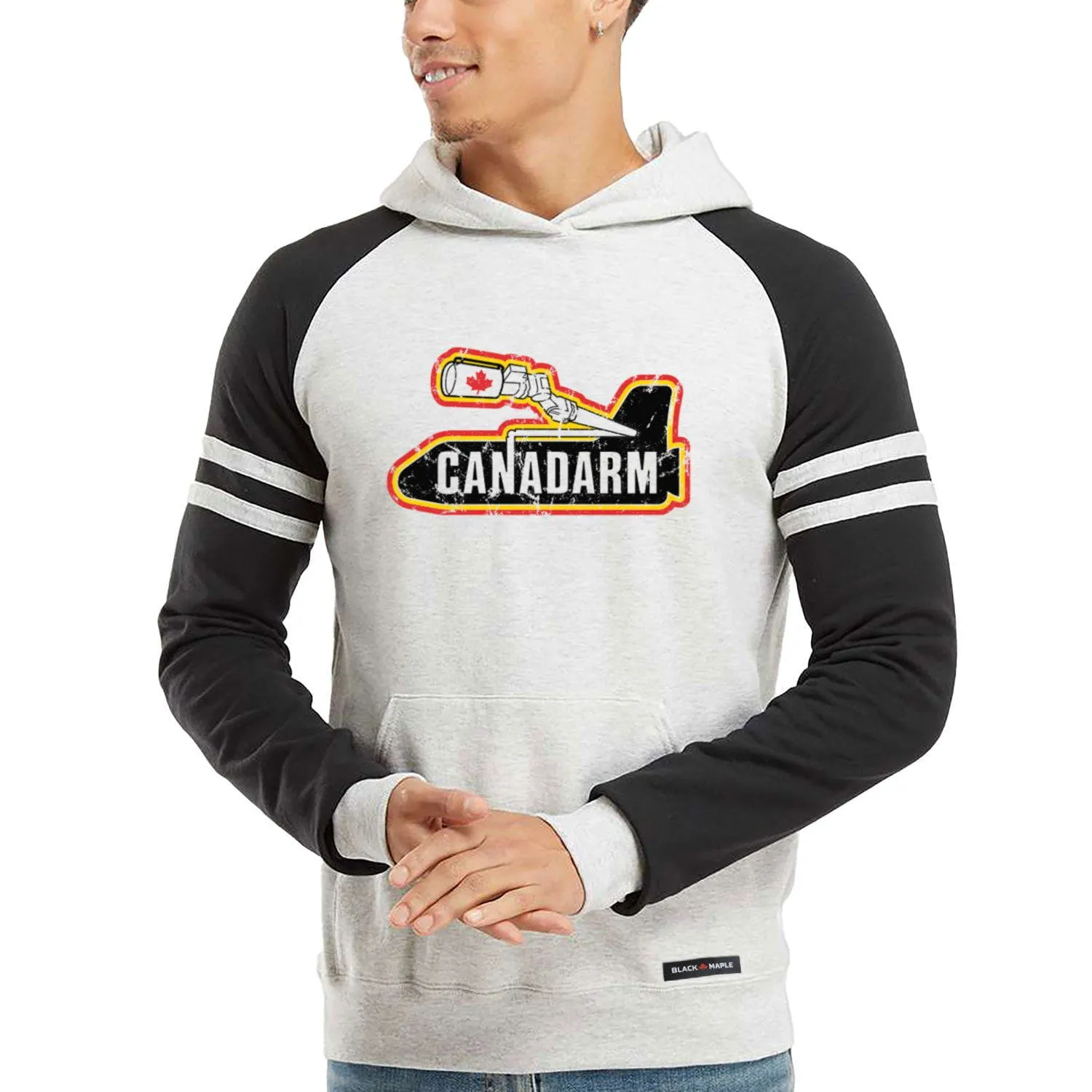 Canadarm Logo Varsity Hooded Sweatshirt sold by Black Maple Trading product image thumbnail 2