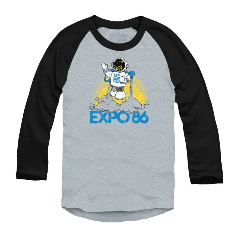Expo 86 Ernie Jetpack Raglan Baseball Shirt sold by Black Maple Trading
