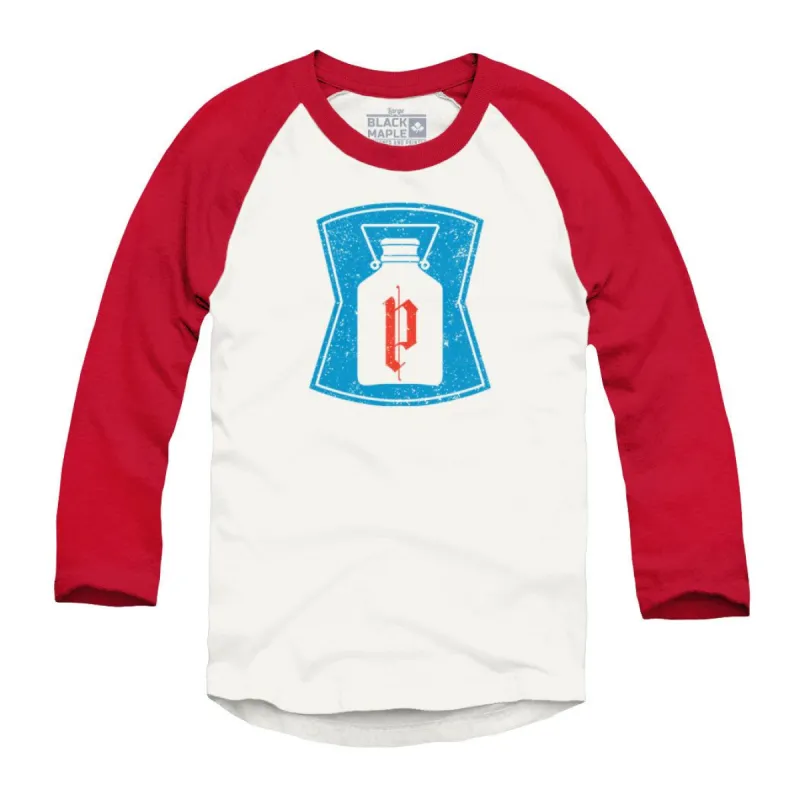 Depanneur P Raglan Baseball Shirt sold by Black Maple Trading