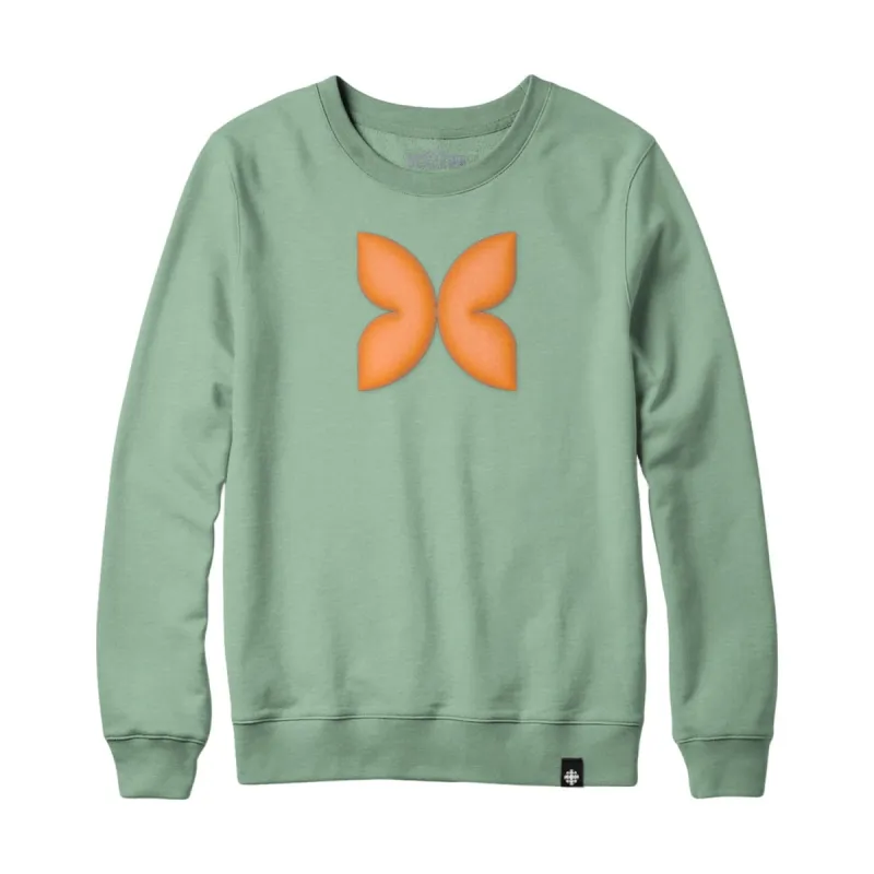 Radio-Canada Butterfly Crewneck Sweatshirt made by Black Maple Trading