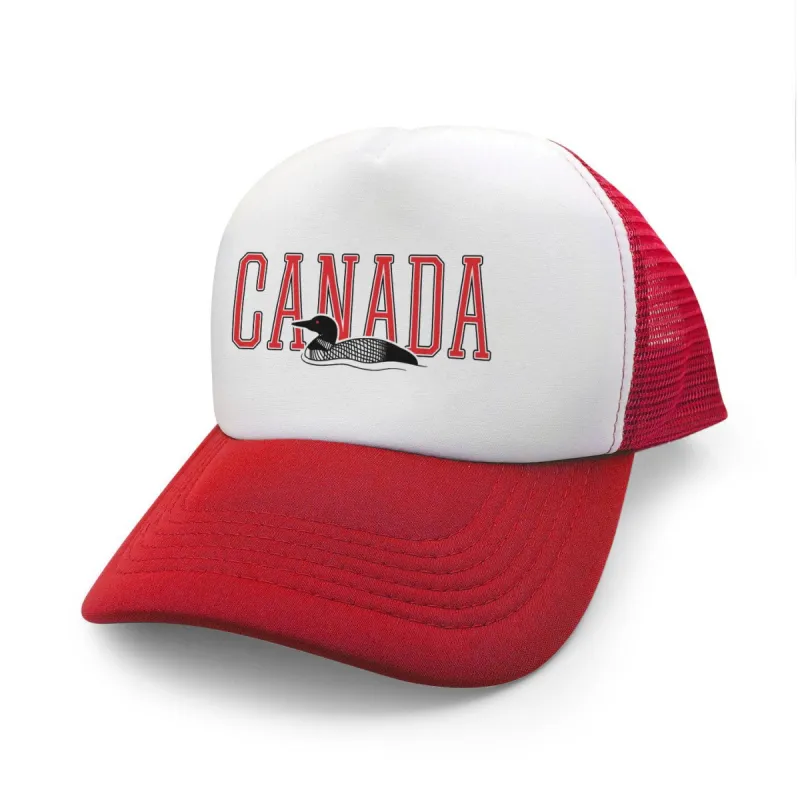 Canada Loon Retro Foam Trucker Hat sold by Black Maple Trading