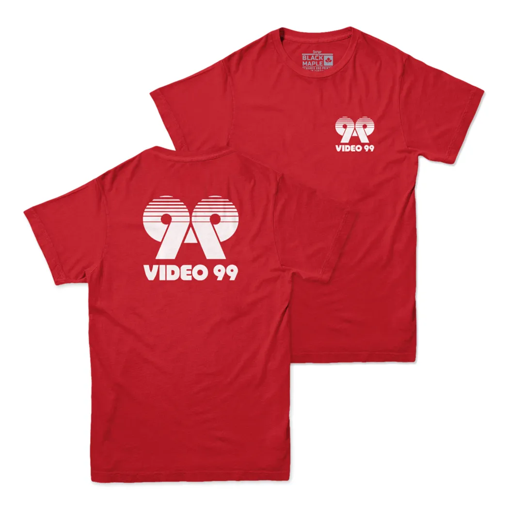Video 99 White Logo T-shirt sold by Black Maple Trading