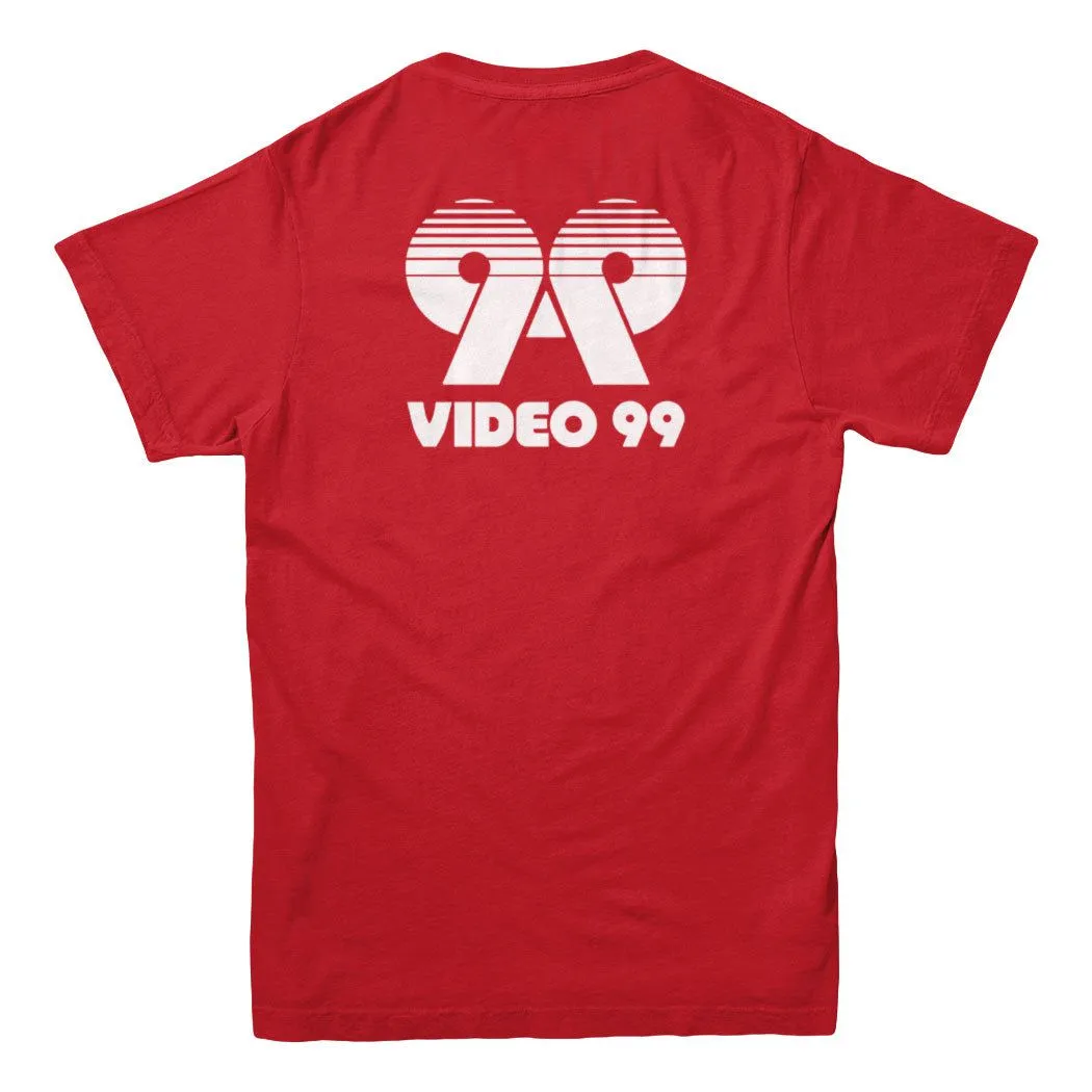 Video 99 White Logo T-shirt sold by Black Maple Trading product image thumbnail 2
