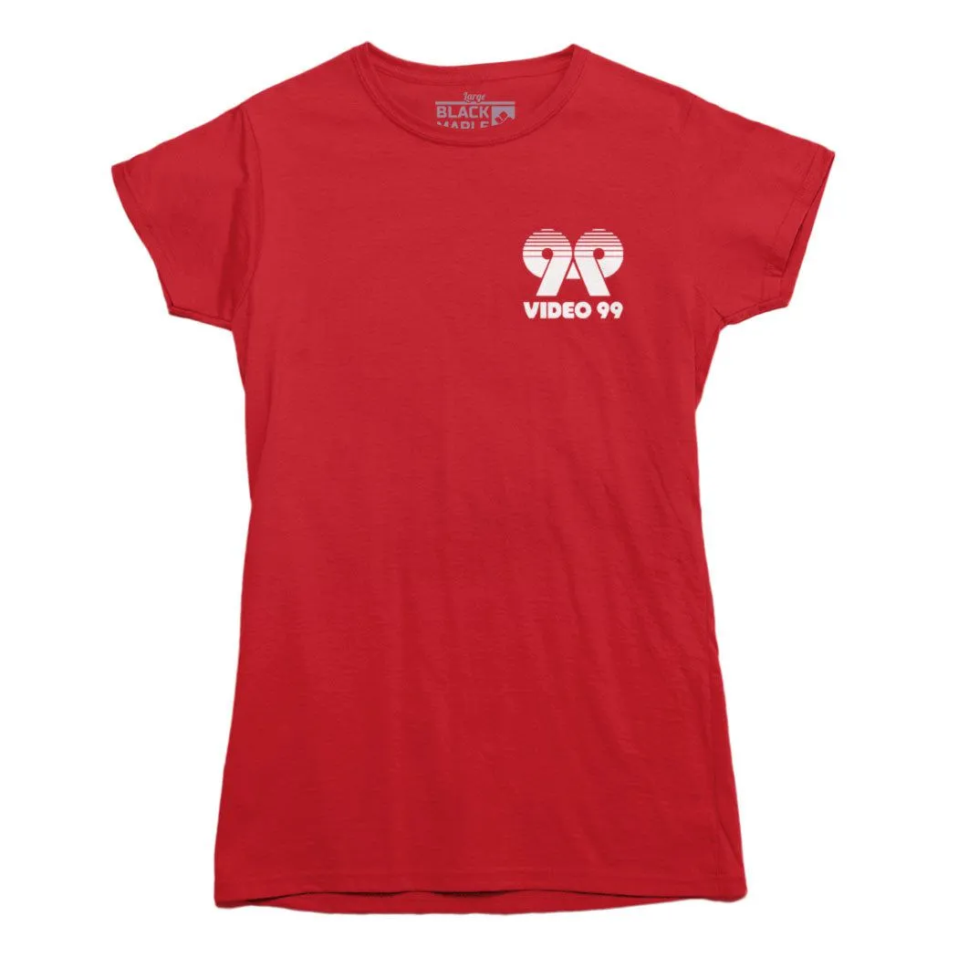 Video 99 White Logo T-shirt sold by Black Maple Trading product image thumbnail 5