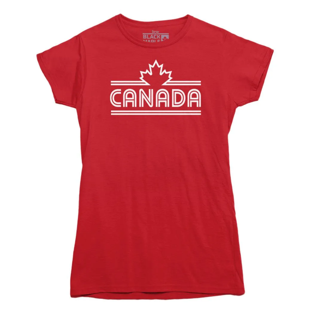 Canada Retro Stripe T-shirt sold by Black Maple Trading product image thumbnail 2