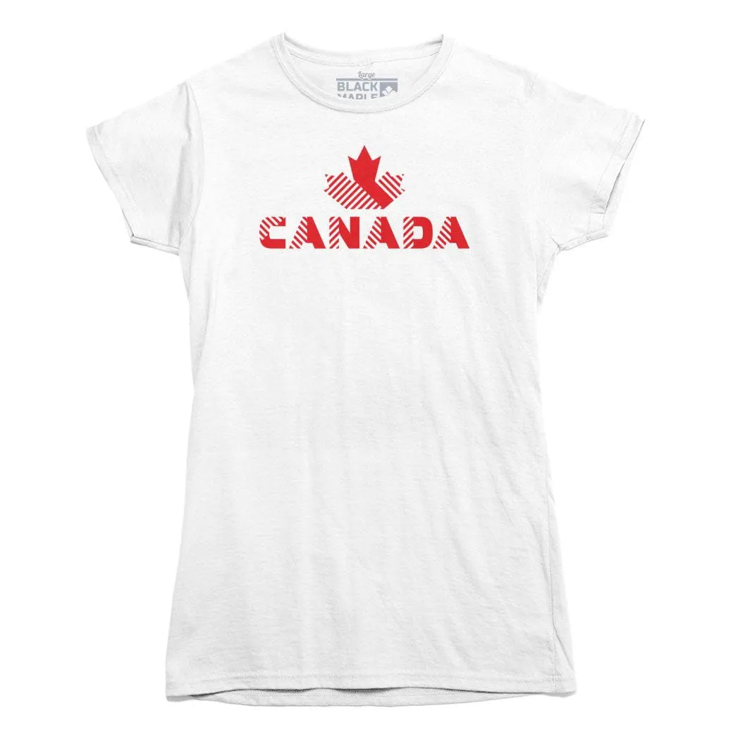 Canada Striped Design T-shirt sold by Black Maple Trading product image thumbnail 2