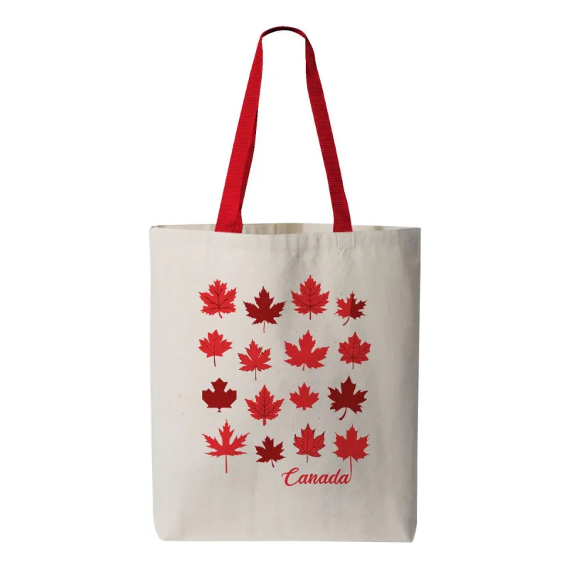 Canadian Leaf Collage Totebag sold by Black Maple Trading