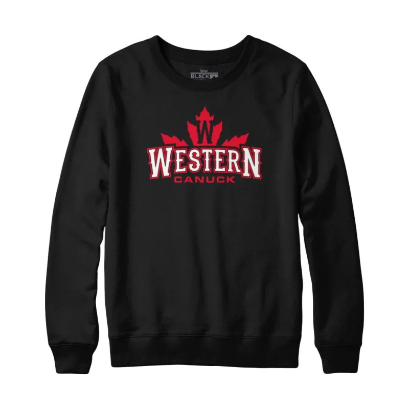 Western Canuck Sweatshirt or Hoodie sold by Black Maple Trading