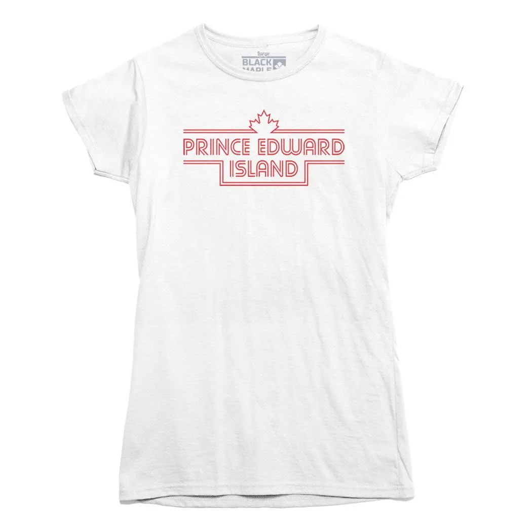 Prince Edward Island Retro Stripe T-shirt sold by Black Maple Trading product image thumbnail 2