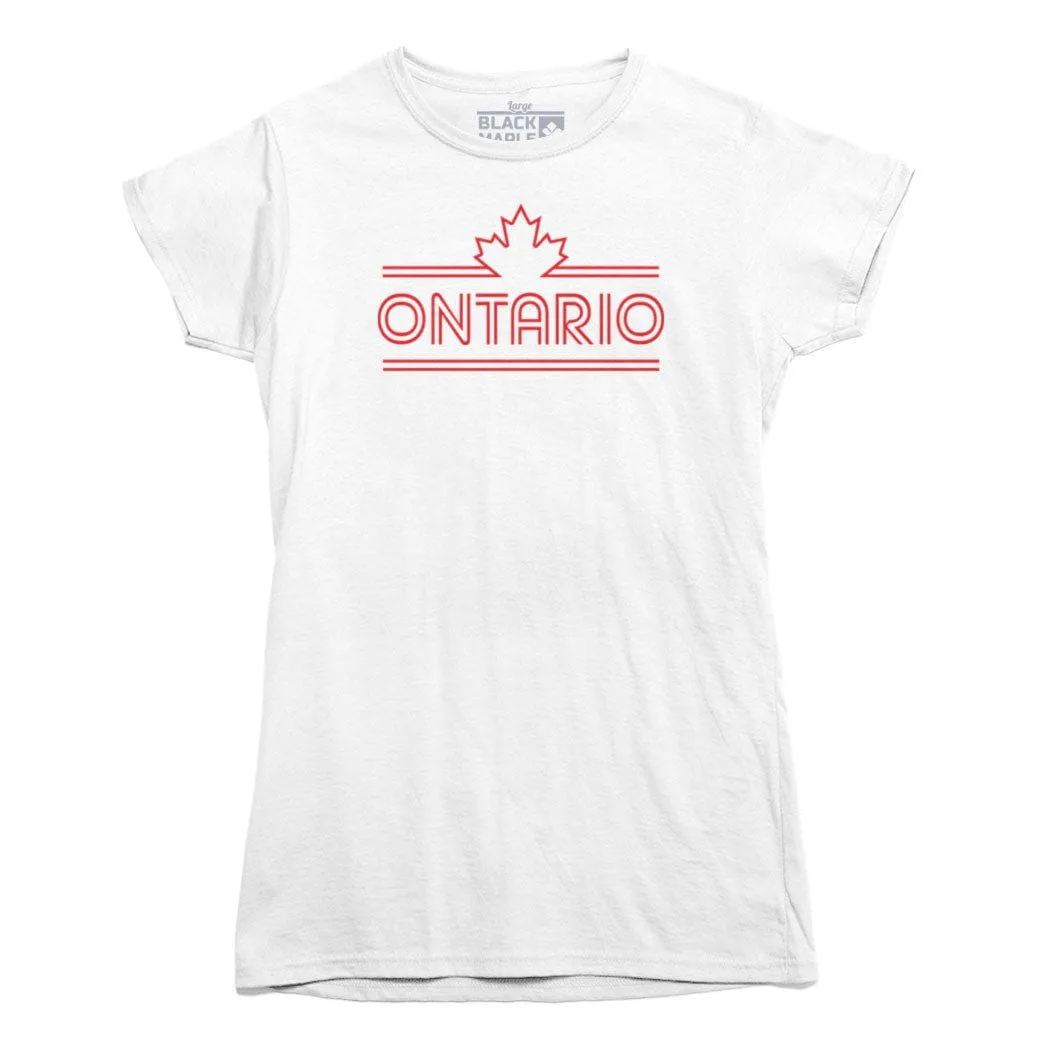 Ontario Retro Stripe T-shirt sold by Black Maple Trading product image thumbnail 4