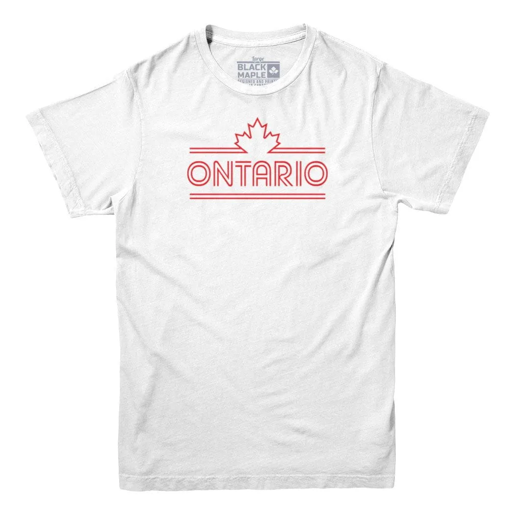 Ontario Retro Stripe T-shirt sold by Black Maple Trading product image thumbnail 3
