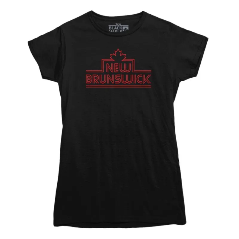 New Brunswick Retro Stripe T-shirt sold by Black Maple Trading