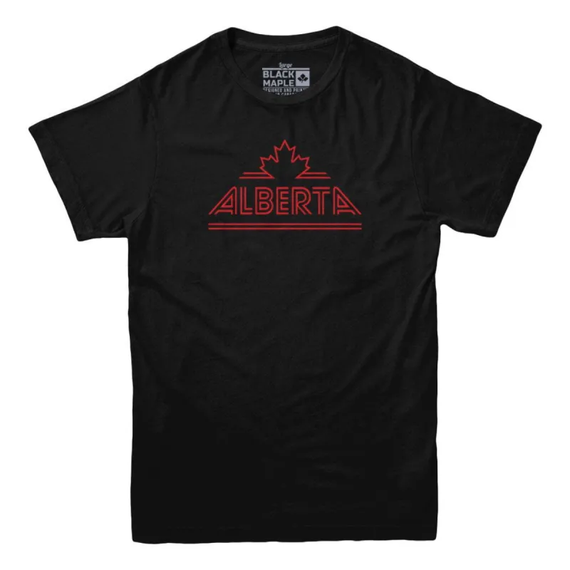Alberta Retro Stripe T-shirt sold by Black Maple Trading