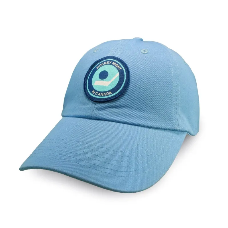 Retro Hockey Night in Canada Light Blue Dad Cap sold by Black Maple Trading