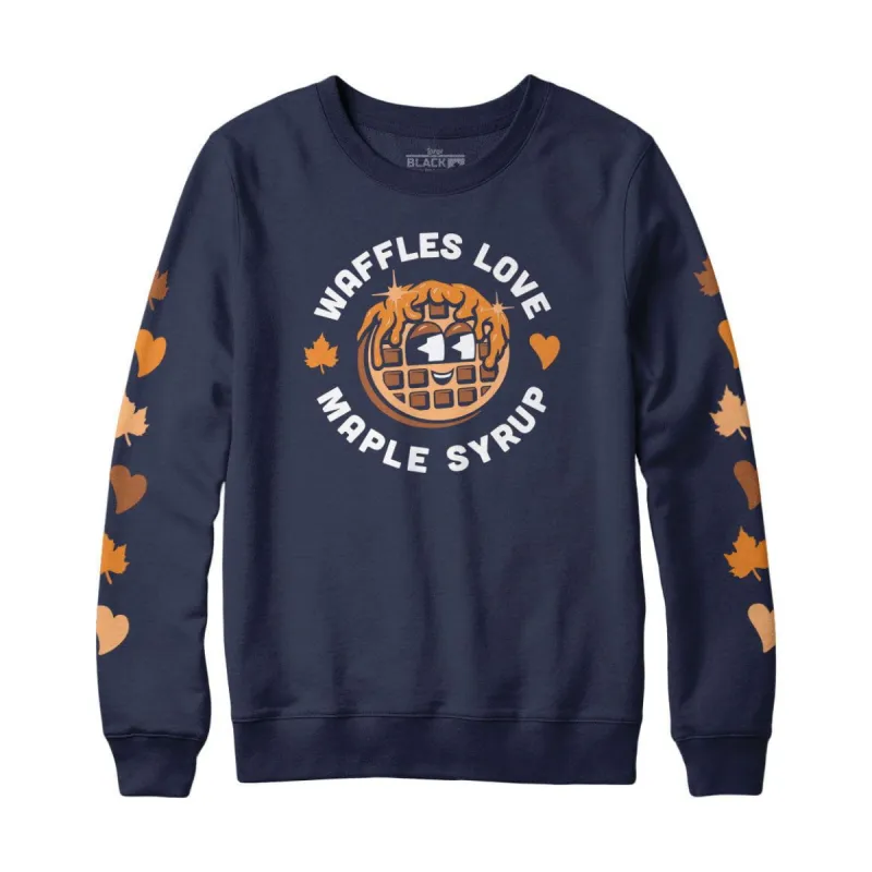 Waffles Love Maple Syrup Sweatshirt or Hoodie sold by Black Maple Trading