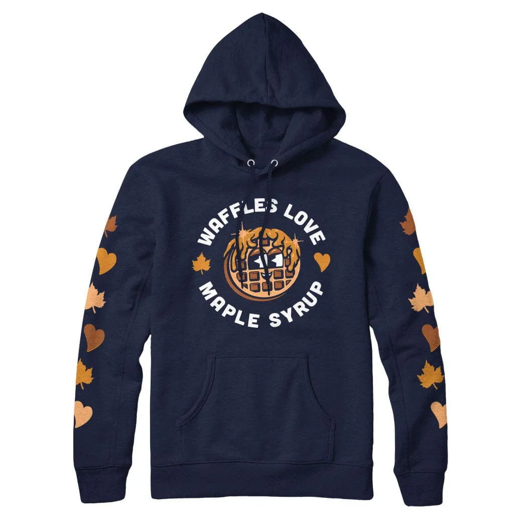 Waffles Love Maple Syrup Sweatshirt or Hoodie sold by Black Maple Trading product image thumbnail 2