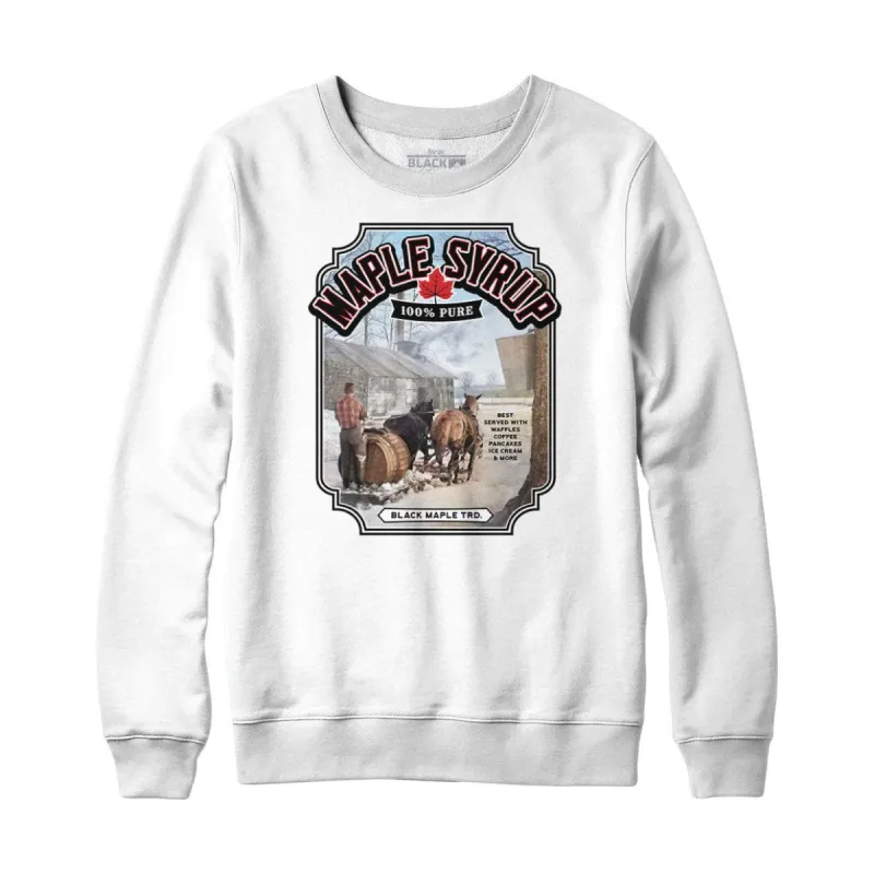 Vintage Maple Syrup Label Sweatshirt sold by Black Maple Trading