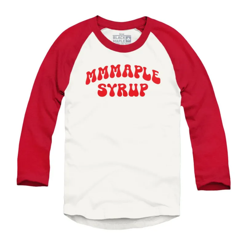 MMMaple Syrup Raglan Baseball Shirt sold by Black Maple Trading