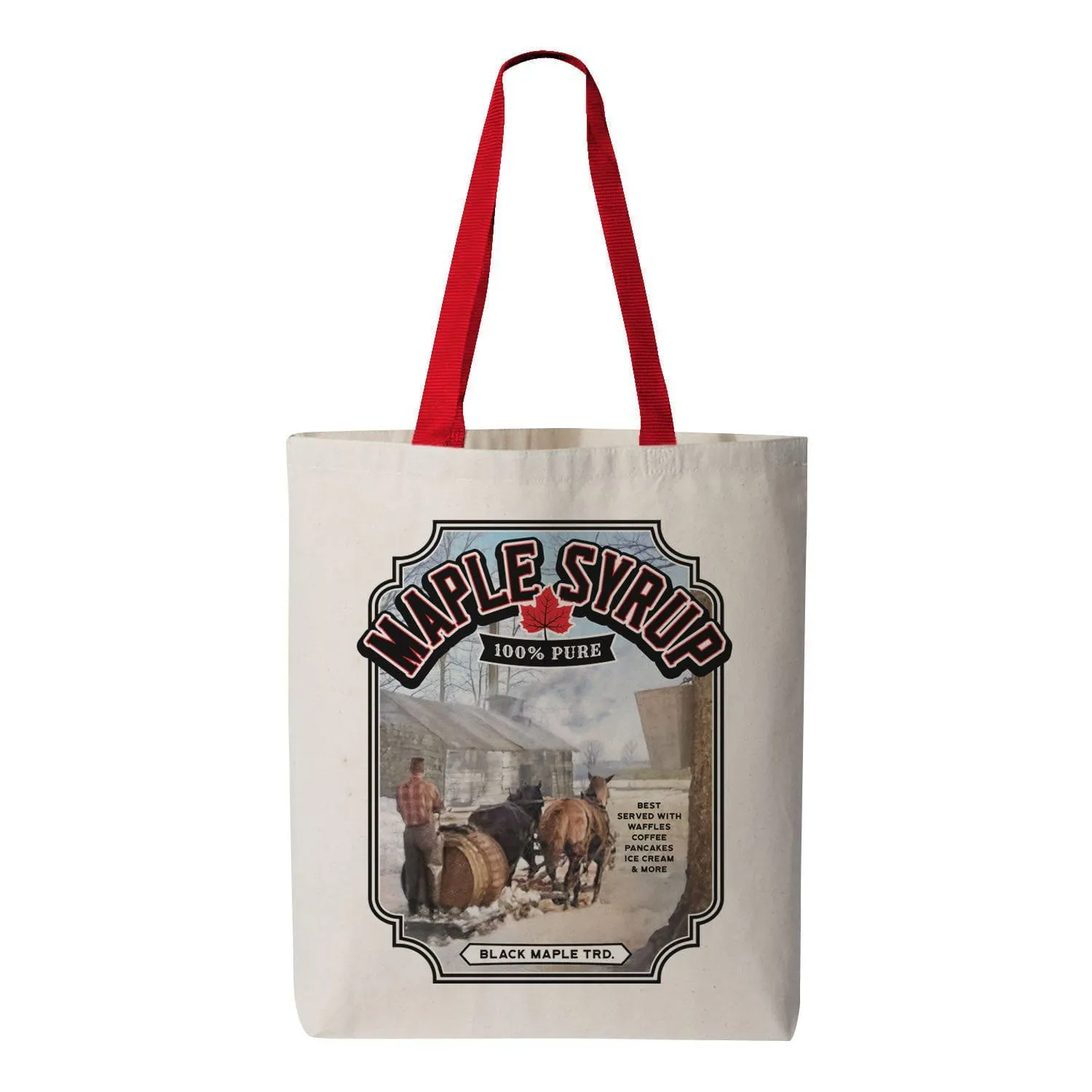 Vintage Maple Syrup Label Tote Bag sold by Black Maple Trading