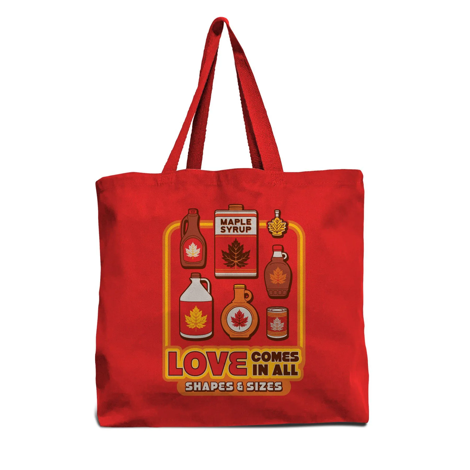 Maple Syrup Shapes and Sizes Canvas Tote Bag sold by Black Maple Trading