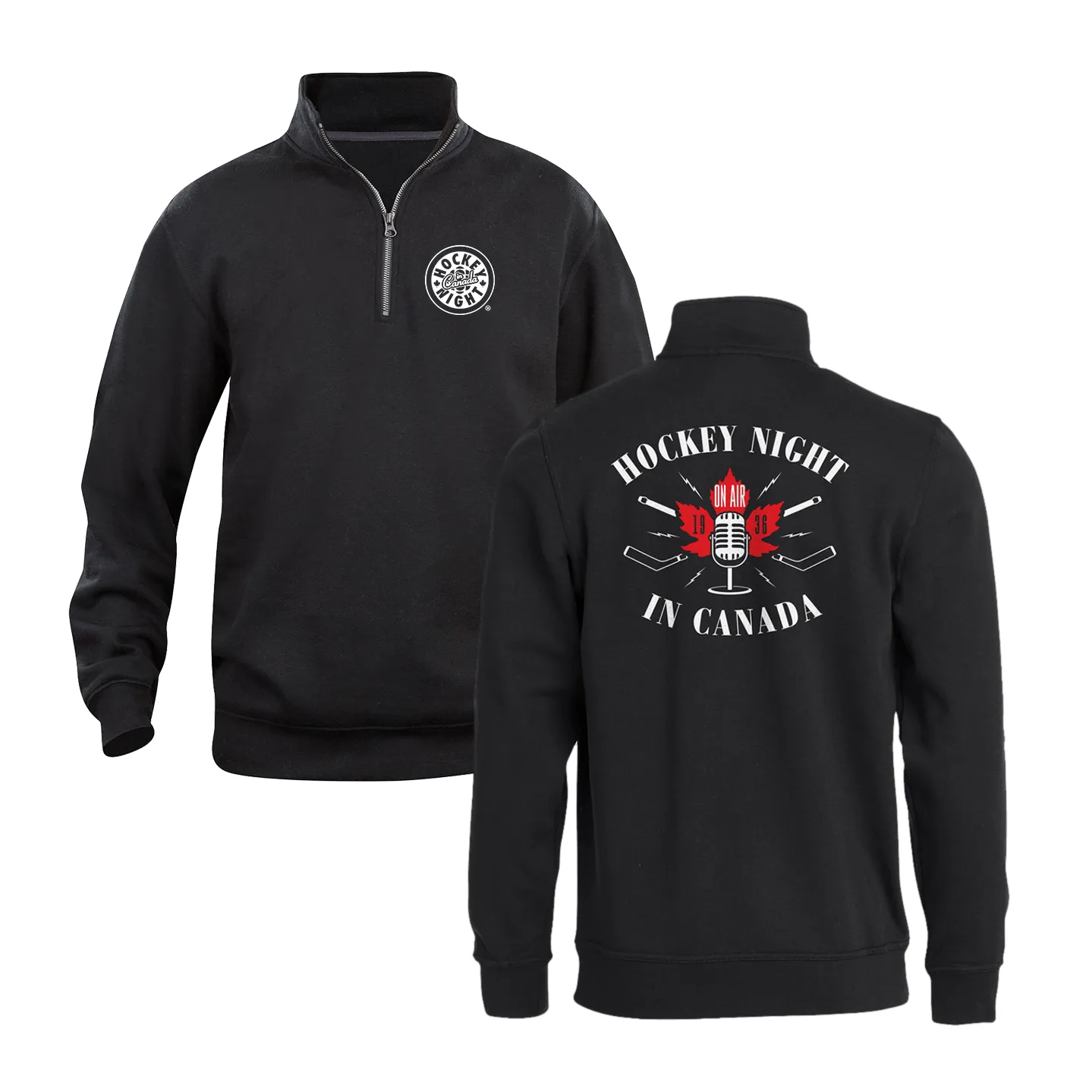HNIC On Air Quarter Zip Sweatshirt sold by Black Maple Trading