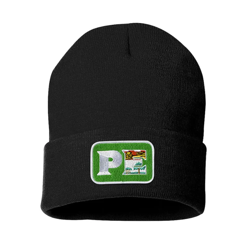 Prince Edward Island Acronym Patch Tuque sold by Black Maple Trading