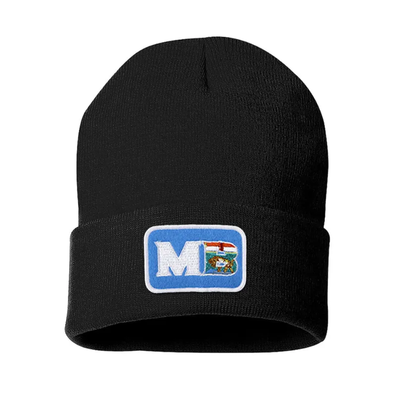 Manitoba Acronym Patch Tuque sold by Black Maple Trading