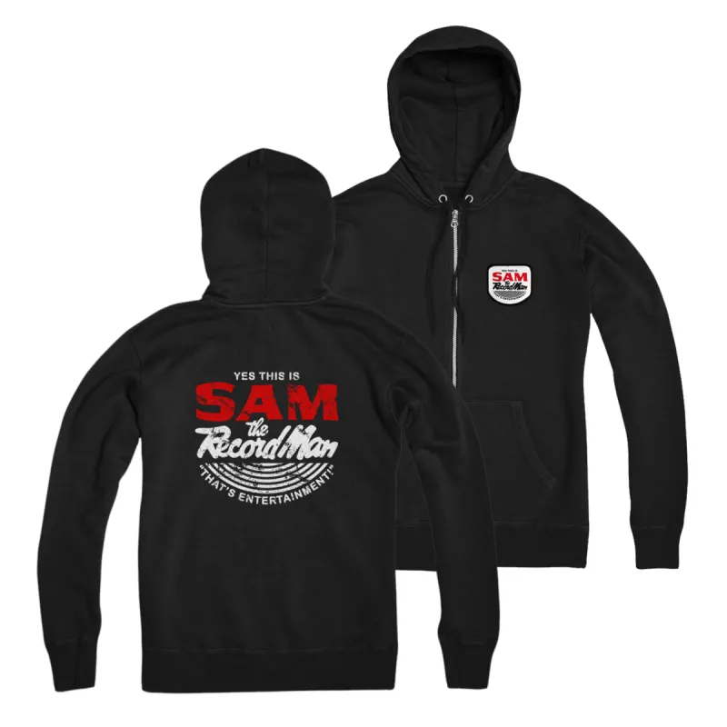 Sam The Record Man Zip Hoodie sold by Black Maple Trading