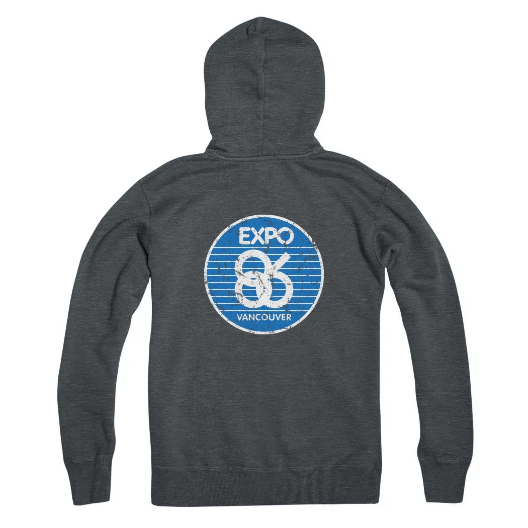 Expo 86 Retro Stripe Zip Hoodie sold by Black Maple Trading product image thumbnail 3