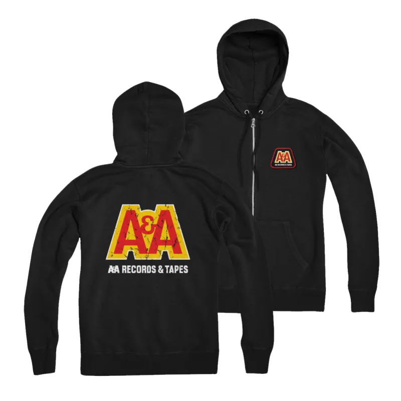 A&A Records Zip Hoodie sold by Black Maple Trading