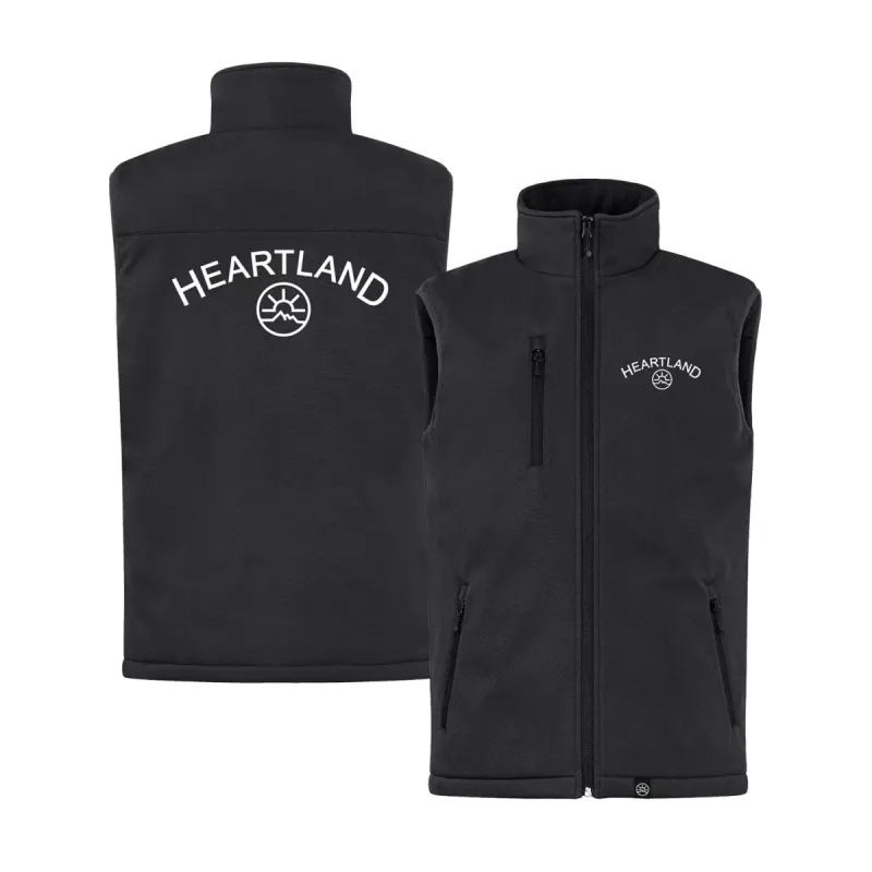 Heartland Ranch Logo Insulated Soft Shell Vest sold by Black Maple Trading