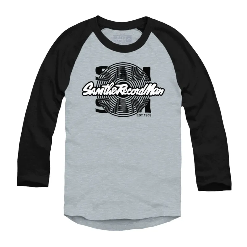Sam the Record Man Est. 1959 Raglan Baseball Shirt sold by Black Maple Trading