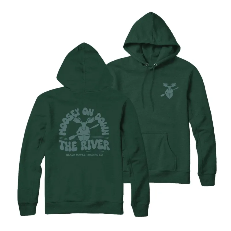 Moosey on Down the River Sweatshirt and Hoodie sold by Black Maple Trading