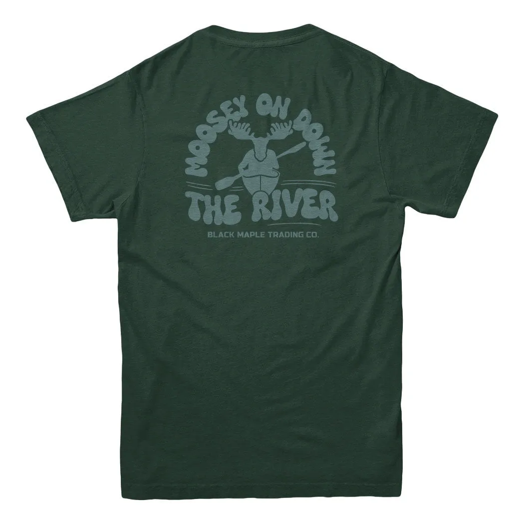 Moosey on Down the River T-shirt sold by Black Maple Trading product image thumbnail 2