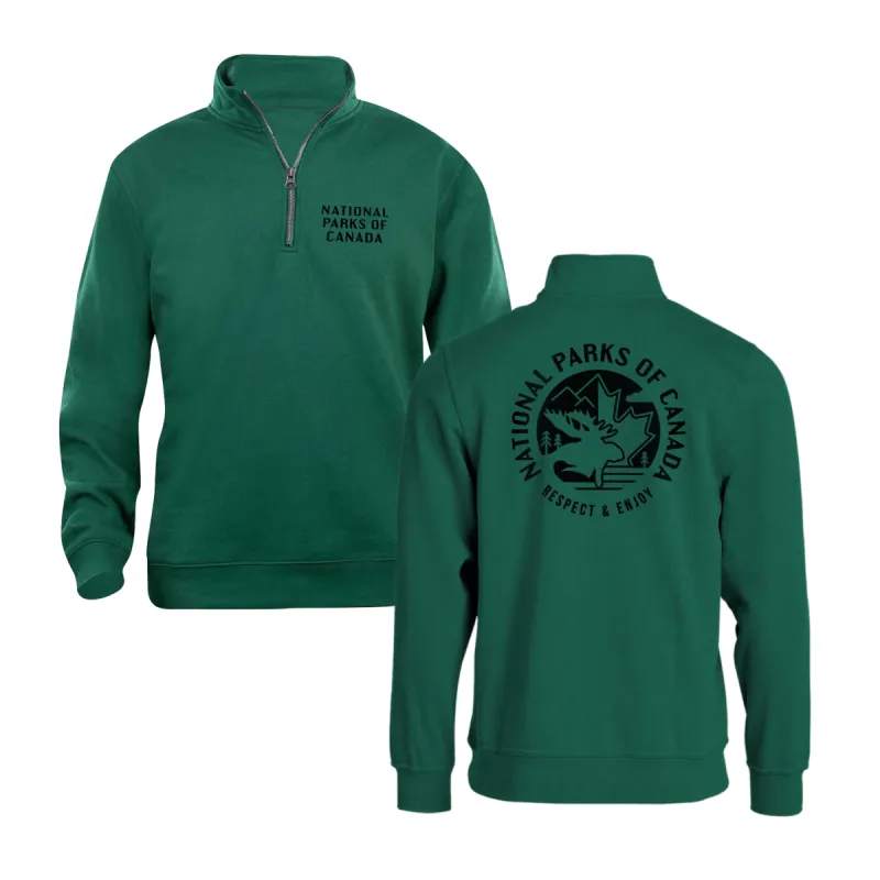 National Parks of Canada Quarter Zip Sweatshirt sold by Black Maple Trading