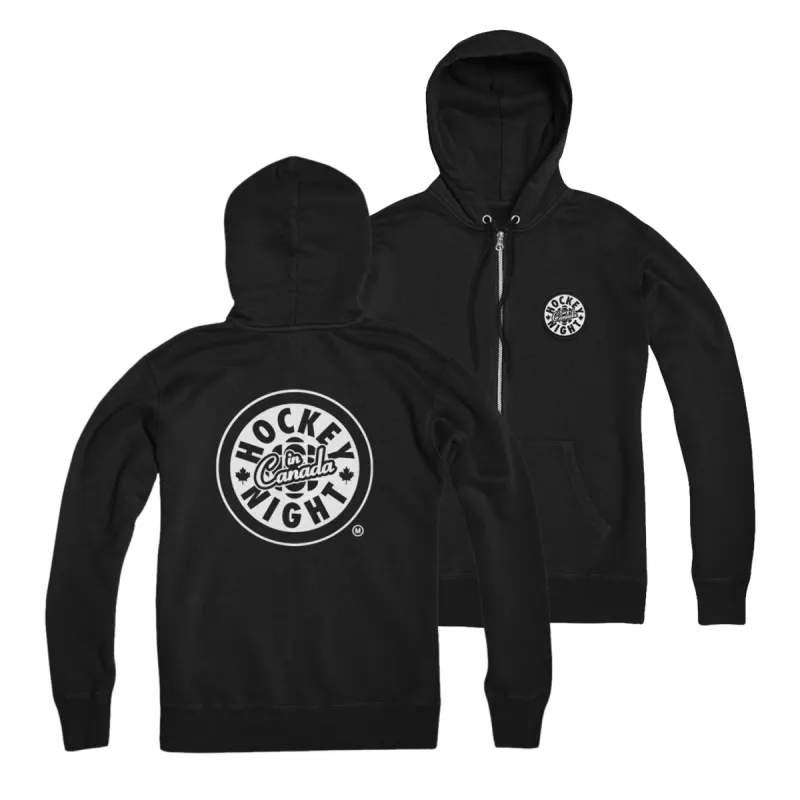 HNIC Black Logo Patch Zip Hoodie sold by Black Maple Trading