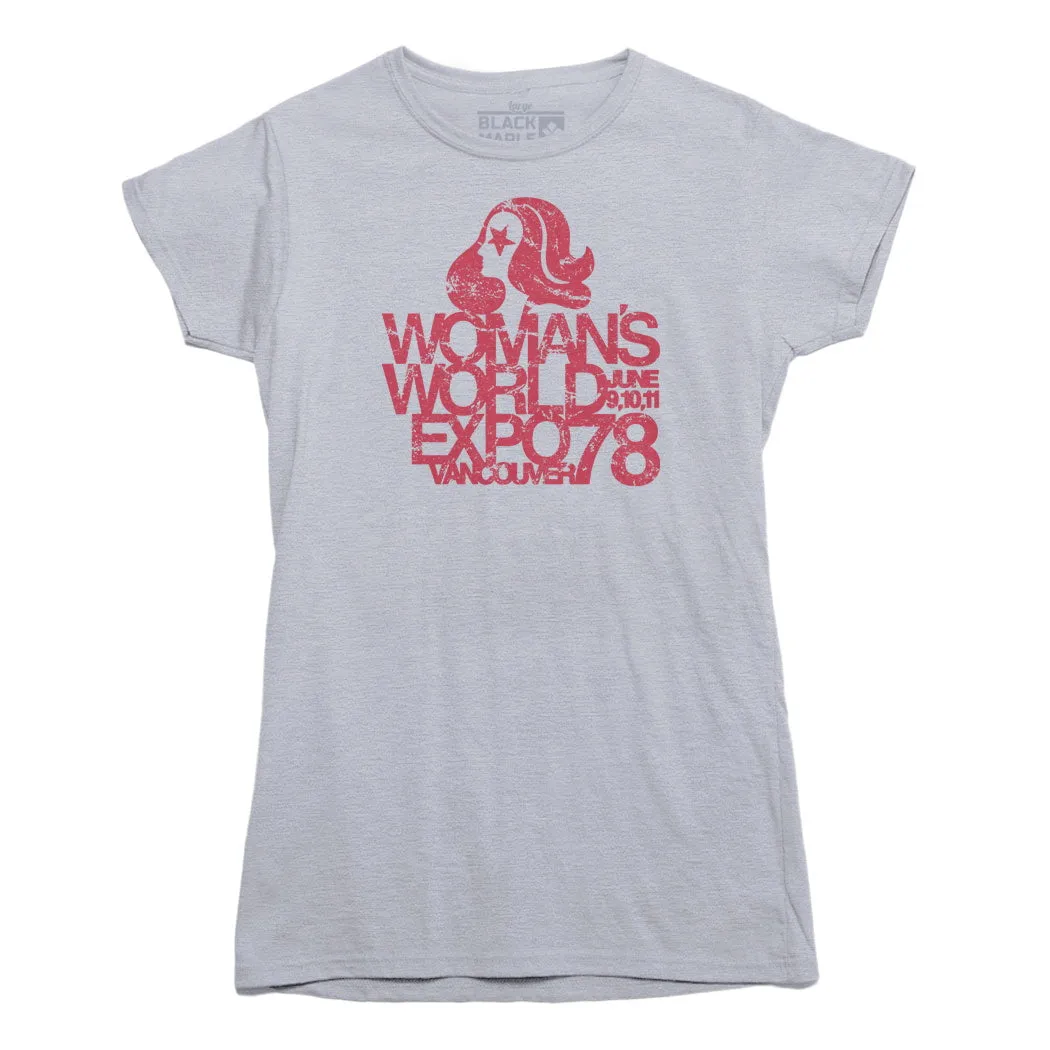 Woman's World Expo 78 T-shirt sold by Black Maple Trading product image thumbnail 3