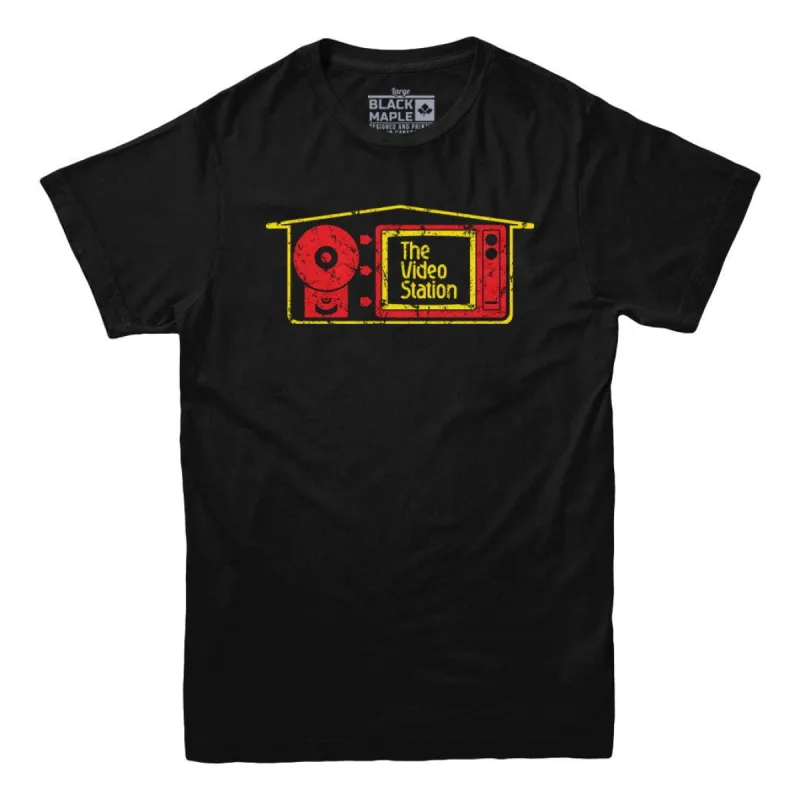 The Video Station T-shirt sold by Black Maple Trading