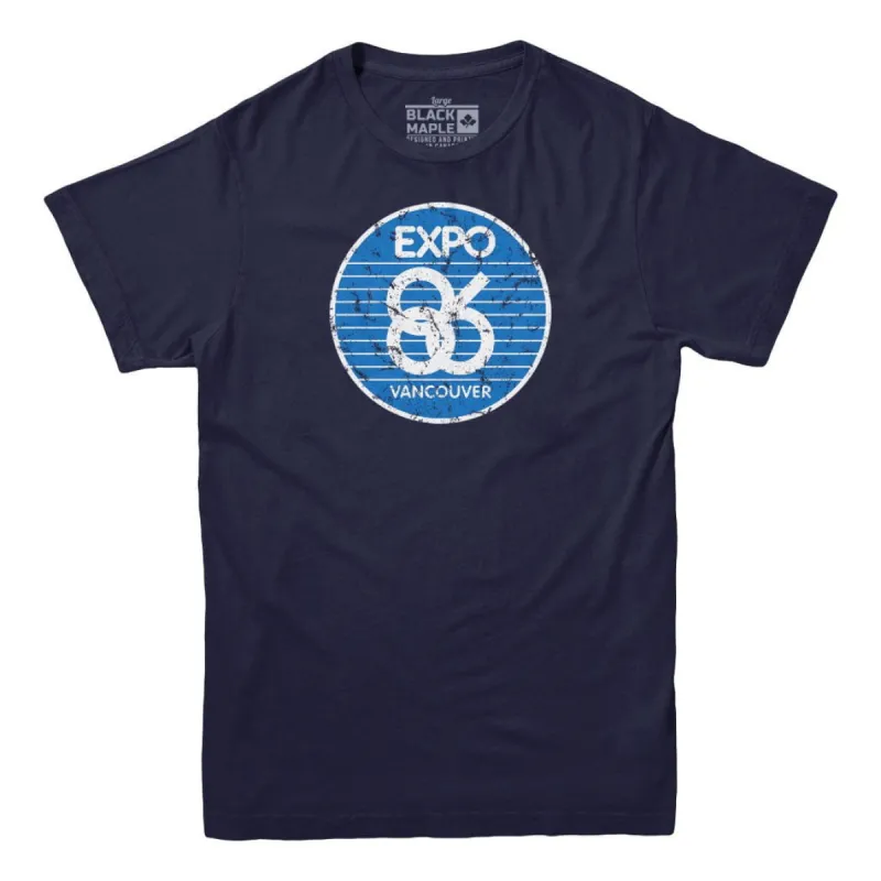 Expo 86 Retro Stripe Logo T-shirt sold by Black Maple Trading