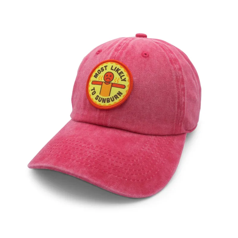 Most Likely To Sunburn Pigment Dyed Dad Cap sold by Black Maple Trading