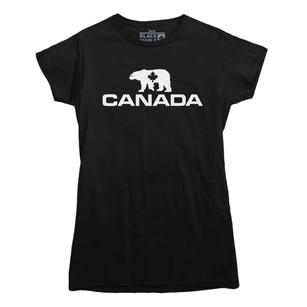Canada Polar Bear Design T-shirt sold by Black Maple Trading product image thumbnail 4