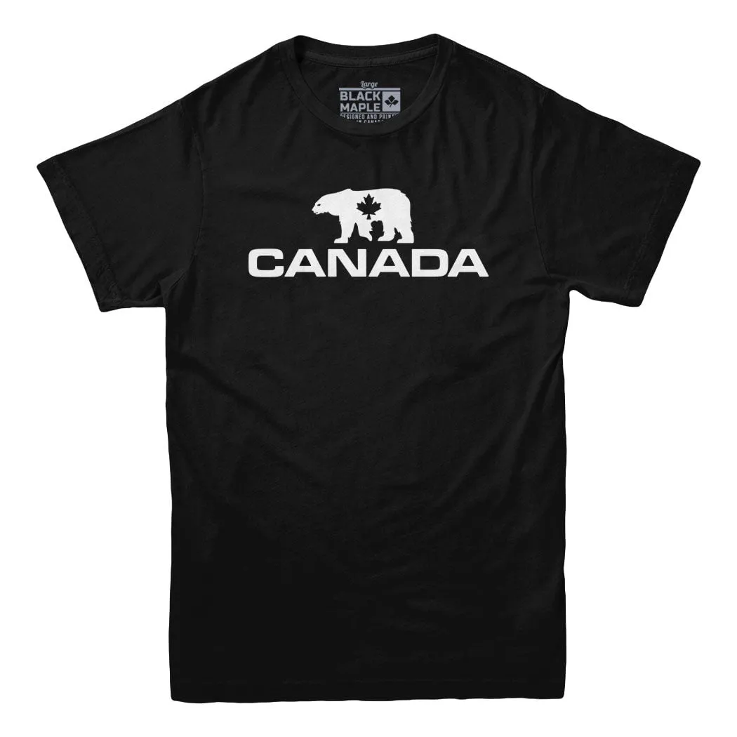 Canada Polar Bear Design T-shirt sold by Black Maple Trading product image thumbnail 3