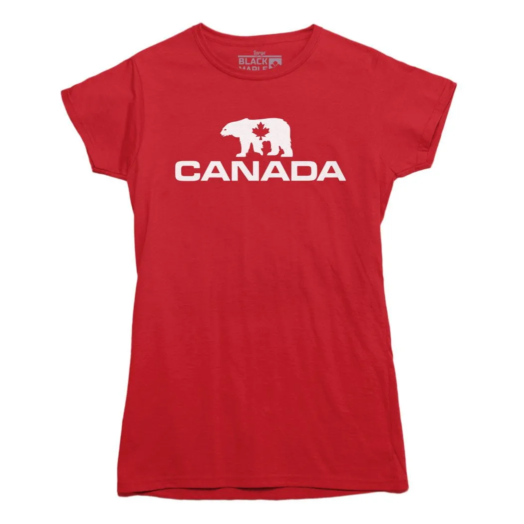 Canada Polar Bear Design T-shirt sold by Black Maple Trading product image thumbnail 2