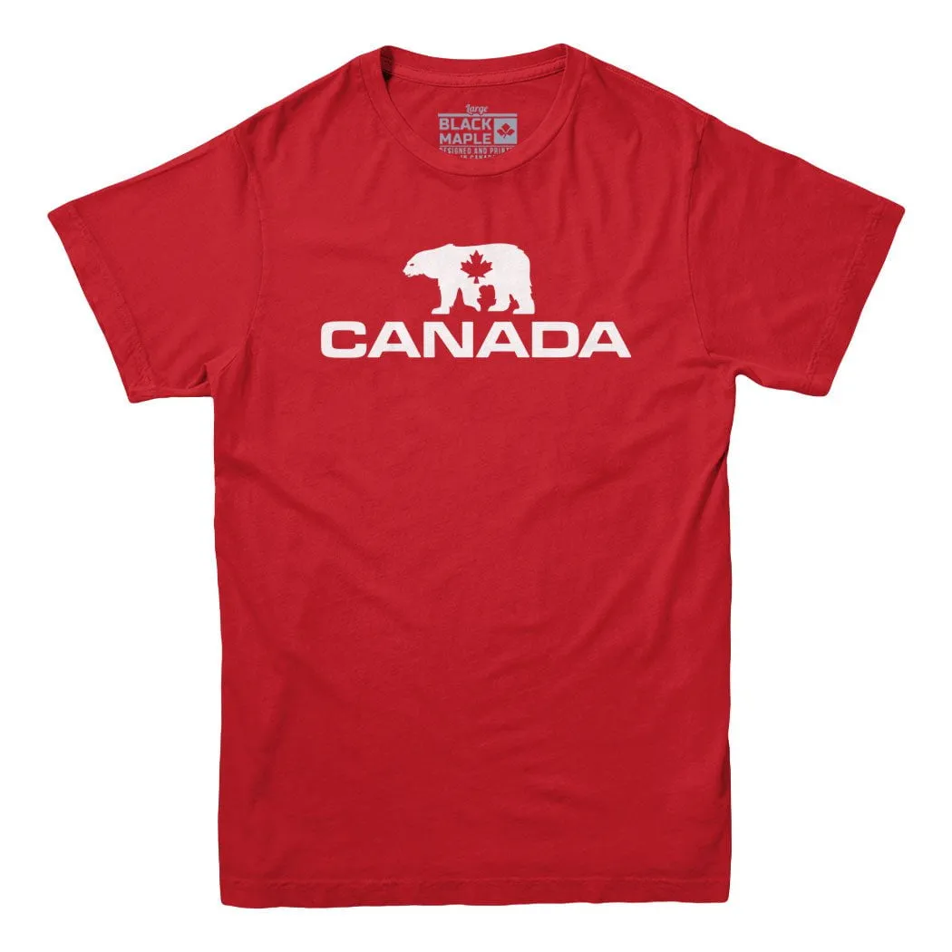 Canada Polar Bear Design T-shirt sold by Black Maple Trading